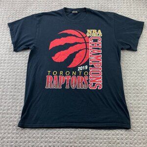 Toronto Raptors NBA World Champions 2019 T-Shirt Men Large Black Basketball Tee